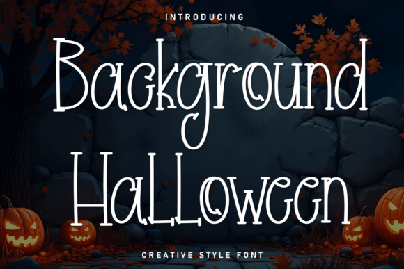 Background Halloween: A Playful Display Font for Digital Brands