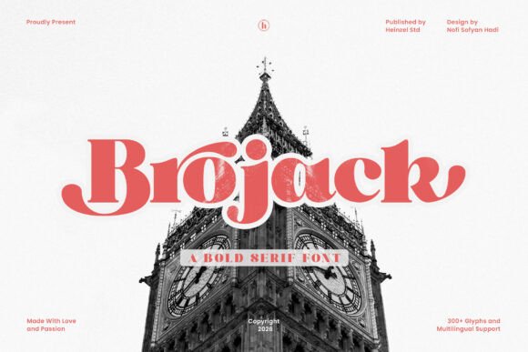 Brojack: A Bold Retro Serif Font for Handmade Brands