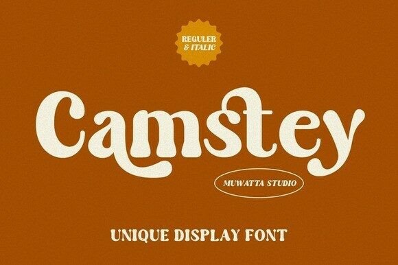 Camstey: A Retro Display Typeface That Sells