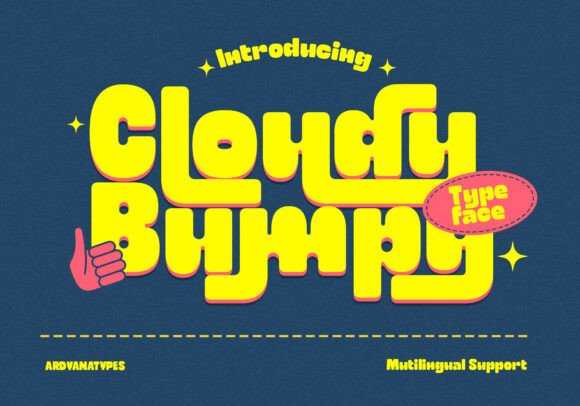 Cloudy Bumpy: A Playful Display Typeface for Digital Branding
