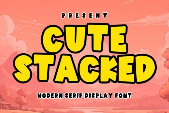 Cute Stacked: A Playful Display Font for Handmade Charm