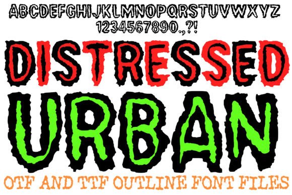 Distressed Urban Font: A Bold Display Typeface for Digital Impact