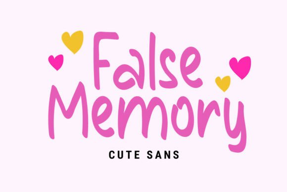 False Memory: A Handwritten Display Font That Feels Like a Smile