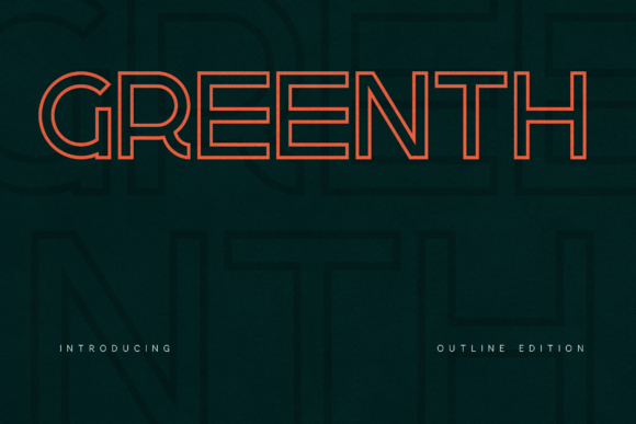 Greenth Outline: A Contemporary Display Font for Digital Branding