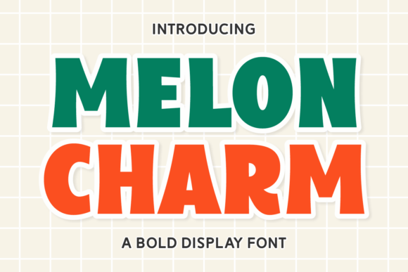 Melon Charm: A Bold, Playful Display Font for Handmade Creators