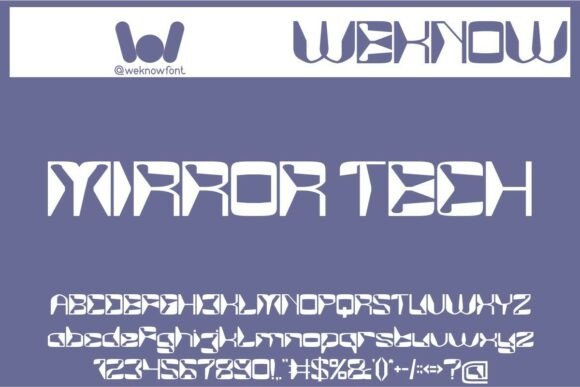 Mirror Tech: A Futuristic Display Font for Bold Digital Branding