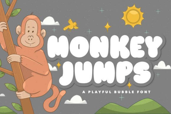 Monkey Jumps: A Playful Display Font That Stops Scrolling