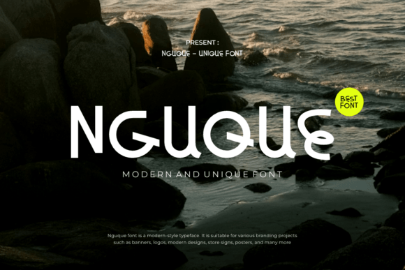 Ngque: A Bold Display Font for Distinctive Brand Identities