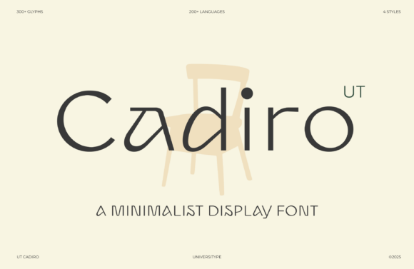 Ut Cadiro: A Warm, Minimalist Display Typeface for Editorial Design