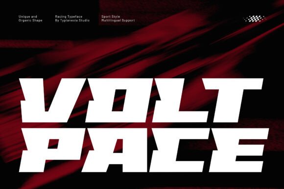 Voltpace: A Bold Sport Italic Display Font That Moves